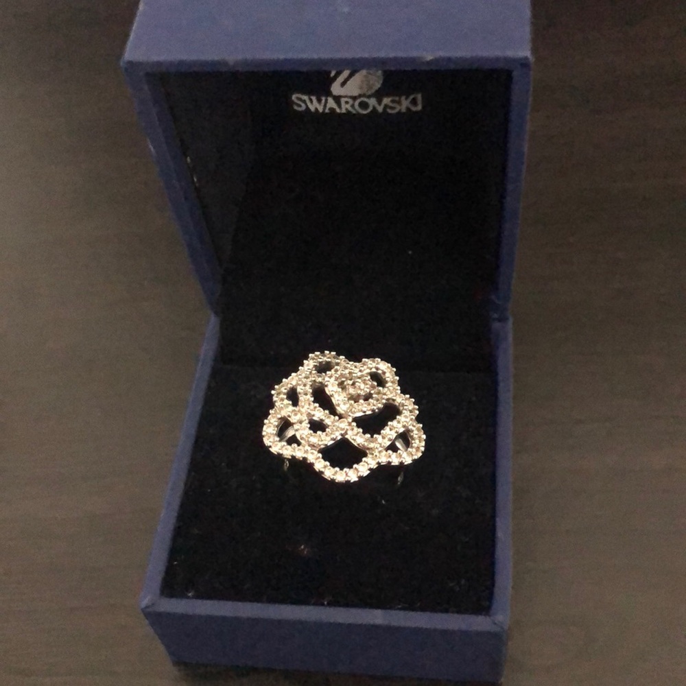 Swarovski crystal rose ring size 55 (size 7 equiv)